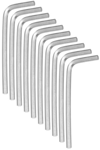 sourcing map 10pcs Hex Key Wrench 2.5mm Stainless Steel L-Shape Hexagon Metric Wrenches Repairing Tool for Home DIY Bike Motorcycle Repair