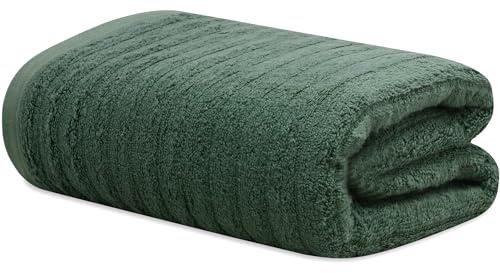 Towelogy Bamboo Bath Towels 70x120cm Quick-Drying Ideal for Adults, Gym & Travel OEKO-TEX Certified Also Perfect as Kids Bath Sheet (1, Olive)