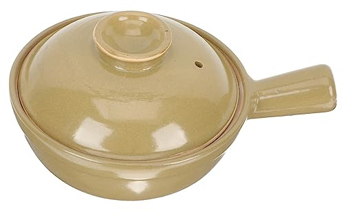 HOLIDYOYO Cocotte En Argile Chinois 0,5l Petite Marmite Cuisine Maison En Terre Cuite Résistante à Haute Température, Pot Multifonctionnel Poignée Pour Soupe, Riz Et Cuisson Individuelle