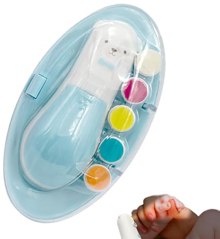 Elektrischer Babynagel Trimmer - Safe Kit, Lichttechnologie | Safe Nageldatei -Kit mit fortschrittlichen Funktionen, elektrische Fingernägel Trimmer mit Licht für Kinder Kleinkind oder Erwachsene Zehe