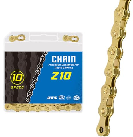 HOUSON 10 FACH Fahrradkette, 116 Glieder Fahrrad Kette 1/2 x 11/128 Inch ür Kettenschloss Road Mountain Bike Rennrad Sport Fahrrad 10/20/30-fach Z10