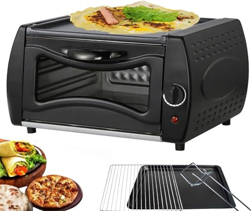 Four à pizza électrique d'intérieur avec puissance de 2100 W et contrôle de la température de 0 à 380 ℃ pour un Lahmacun et Manakish parfaits