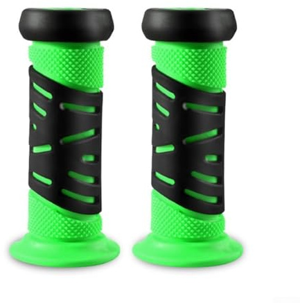 Yuanpgky Juego de empuñaduras de goma para manillar de bicicleta para niños, antideslizante, impermeable, para bicicleta y patinete en varios colores (verde)