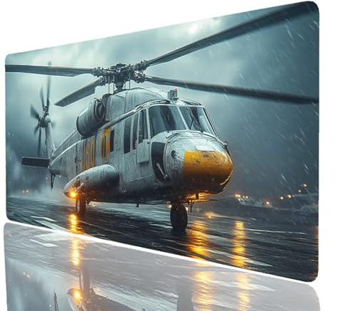 Avion Tapis de Souris Hélicoptères Imperméable Tapis de Souris XXL 1000x500x3mm, Gaming Mouse Pad Améliorer la Précision et la Vitesse, Mouse Pad pour Bureau Gamer Clavier sans Fil Cadeau JXL-2519