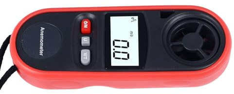 SEAFRONT Digitales Anemometer, Kompaktes und Leichtes Windgeschwindigkeitsmessgerät mit LCD-Hintergrundbeleuchtung, Misst Präzise Windgeschwindigkeiten von Bis zu 100 Km/h für den Privaten und