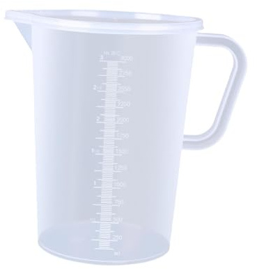 MotiveTech Misurino Cucina Contenitore per Liquidi Misurino Brocca Versatile con Beccuccio Ergonomico Materiale Resistente al Calore Adatto a Miscelazione, 3000 Ml