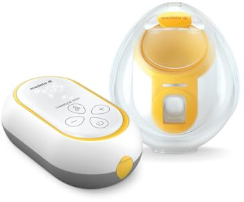 Medela Freestyle Mini Hands-Free tragbare elektrische Einzelmilchpumpe mit Hands-free Auffangschalen und wiederaufladbarem Akku.
