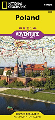 Poland Adventure Map by National Geographic – Waterproof Travel Map with Roads, Hiking Trails & National Parks – Foldable Outdoor Map for Backpacking ... (National Geographic Adventure Map, 3330)