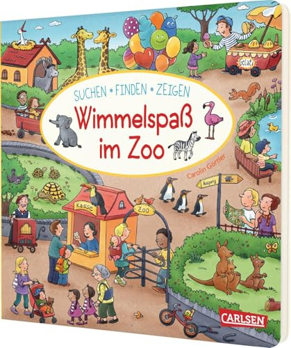 Wimmelspaß im Zoo: Suchen Finden Zeigen | Detailreiche Bilder mit vielen Suchvignetten für neugierige Kinder ab 2