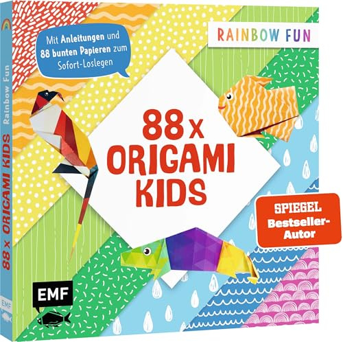 88 x Origami Kids – Rainbow Fun: Easy Papierfalten mit Anleitungen und 88 bunten Papieren zum Sofort-Loslegen (88 Origami)