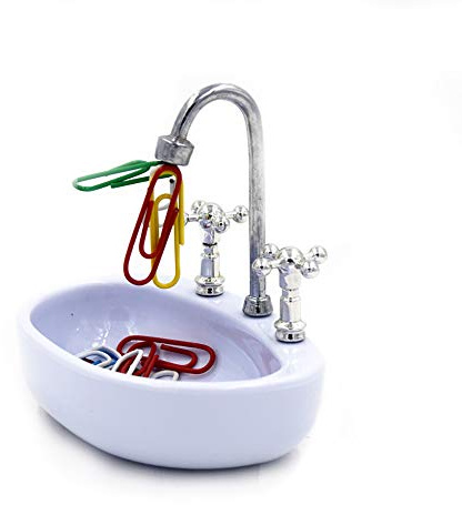 Kitchen-dream Büroklammerhalter Magnetisch Holder, Badezimmer-Küche-Handwaschbecken Design-Büroklammer-Halter-Home Office Dekoration Containe -Tisch oder Schreibtisch Organizer Lustiges Briefpapier