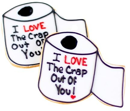 ½ Dz. Toilet Paper Cookies! Wipe the Slate Clean after a Big Fight! Birthday, Valentine’s Day, Wedding, Bachelorette Shower Party Favors or Gift!