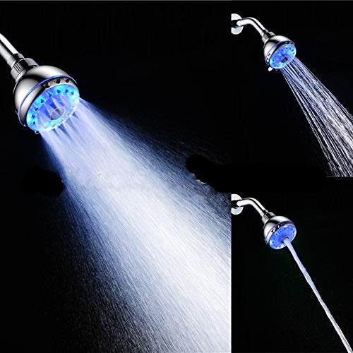 Duschkopf, Handbrause, LED-Lichter, Farbwechsel, automatischer Temperatursensor, Farbwechsel, empfindlich, Badezimmer, Spa, Duschkopf, Gadget für Badezimmer (1 Stück, 1 Farbe)