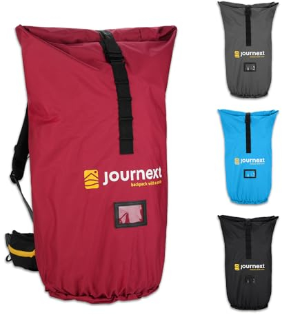 Journext 2 en 1 Housse de Protection Sac de Voyage & Housse de Pluie | Sac à Dos Avion pour Train et Bus | Protection Pluie Sac à Dos de Transport