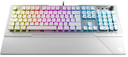 Roccat, usb 2.0, Vulcan 122 - Mechanische Gaming Tastatur, AIMO LED Einzeltastenbeleuchtung, Titan Switches, Aluminiumoberfläche, Multimedia-Tasten, Handballenauflage, Tactile Switch, weiß