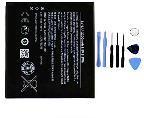 Akku kompatibel mit Microsoft Nokia Lumia 830 BV-L4A Hohe Kapazität 2200 mAh mit Demontage-Set