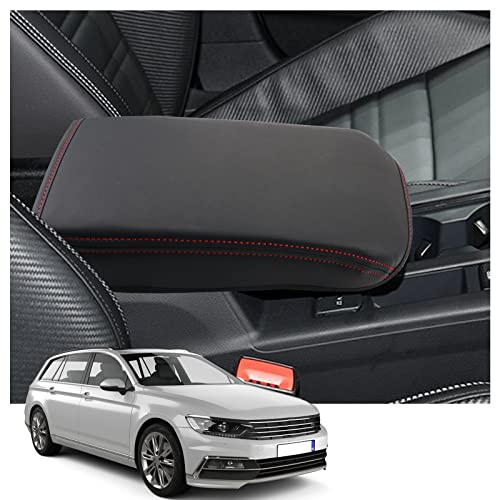 YEE PIN - Copertura per bracciolo centrale Compatibile con V W Passat B8 Sedan/Passat Valiant Coperchio di protezione bracciolo centrale in ecopelle
