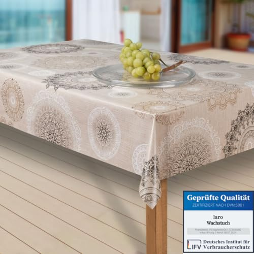laro Wachstuch-Tischdecke Abwaschbar Garten-Tischdecke Wachstischdecke PVC Plastik-Tischdecken Eckig Meterware Wasserabweisend Abwischbar |12|, Größe:90x120 cm