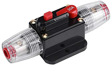 VIFERR Auto Leistungsschalter 30A Sicherungshalter DC 12V-24V Automatische Sicherung Leistungsschalter mit Manuellem Reset Auto Schutzschalter für Car Solar Inverter Systemschutz