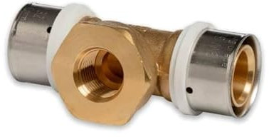 Pressfitting Aluverbund Selfio-Press T-Stück Innengewinde 32 x 3 mm - 1/2 - 32 x 3 mm TH + U Kontur