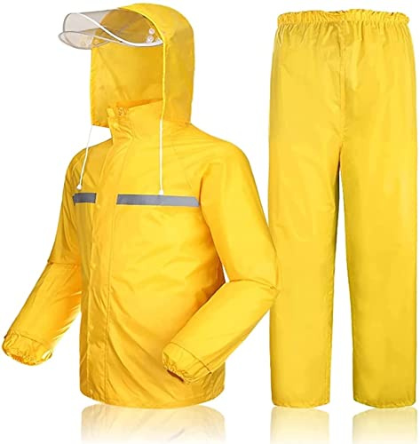 FiorHOCc Regenanzug für Herren Damen Herren/Damen Wasserdichtes Set Herren Wasserdichter Regenmantel Jacke Mantel Hose Unterteil Set Anzug Arbeit Camping Angeln