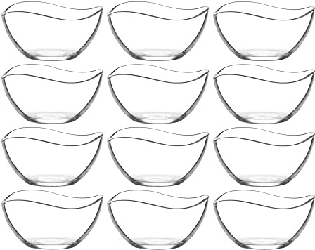 CLEARFEE Glasschalen-Set 6-12tlg. aus hochwertigem Glas 215 ml oder 310 ml Schalen Dessertschale Vorspeise Bowl Glasschüssel (12Stk. 215 ml)