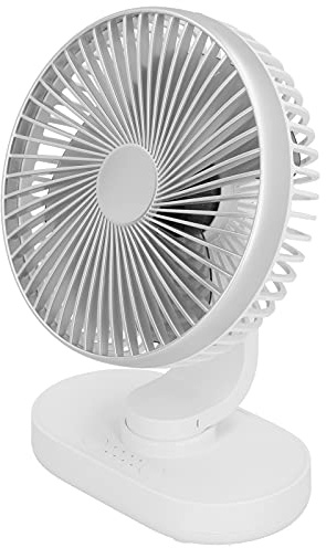 Bewinner Mini Ventilador de Escritorio, Ventilador de Enfriamiento Silencioso Recargable USB, Mini Ventilador de Mesa para la Oficina del Dormitorio en Casa (Plata)