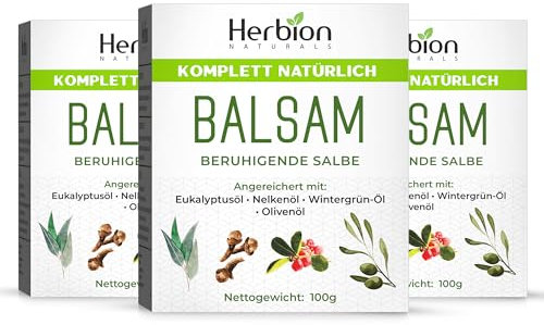 Herbion Naturals Bálsamo, 300 g – Pomada calmante natural con vapores calmantes para adultos y niños a partir de 2 años – Alivia la tos, el resfriado, la congestión nasal y el pecho