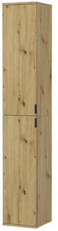Inn.Furn Stauraumschrank Eiche Artisan Mehrzweckschrank Hochschrank Schuhschrank Flur Diele 30 x 193 cm SystemX (Eiche Artisan)