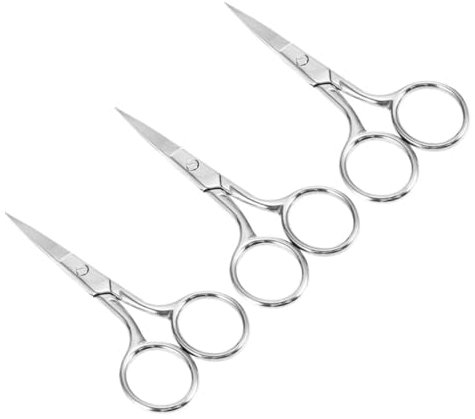 WOFASHPURET 1 Satz Augenbrauen-trimm Schere Eyebrow Contouring Vielzweckschere Bartwichse Schnurrbart Präzisionsschere Beauty-augenbrauenschere Augenbrauenformer-trimmer Rostfreier Stahl 3st