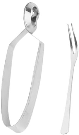 OKUMEYR Schneckenzange Aus Edelstahl Schnecken-servierzange Lebensmittelzange Schneckengabel Für Küche Restaurantzange Esszange Mit Hoher Festigkeit Und Rostbeständigkeit