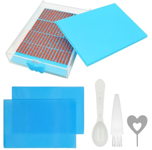 SENHAI Accessori per diamond art, colla di ricarica per pittura con diamanti, cera appiccicosa per pittura con diamanti, cera con scatola per riporre kit di arte con diamanti, accessori e strumenti