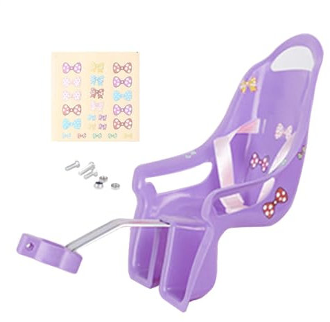 Ylnailky Puppensitz Puppenträger Kinder Fahrrad | Puppenfahrradsitz Für Mädchenfahrrad | Puppensitz Für Fahrrad | Kinderfahrrad Puppensitzs Mit Aufkleber | Kinderfahrrad Zubehör Für Puppen