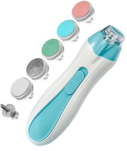 Automatic Nail Clipper | Electric Fingernail Clippers - Battery Powered Children's Manicure Care Set with Led Light Anti-Pinch Trim Buffer Kit for Babies Boys Girls Trimming