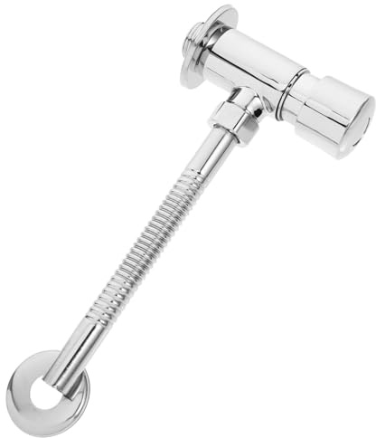 Druckknopf Urinalspülventil mit Verzögerung für Wandmontage | Silberfarben, Kupfer Legierung, für Urinal und Toilette, Haushaltseinsatz