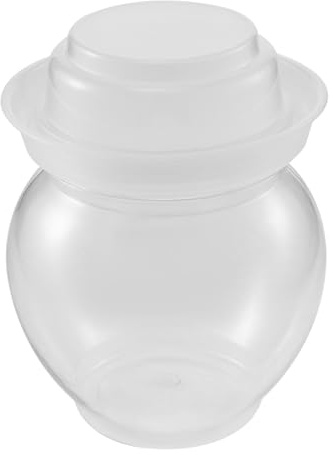UTHCLO Pot à Cornichons Hermétique Transparent 800 Ml En Plastique, Récipient De Stockage Étanche Couvercle Intégré, Usage La Cuisine Et Conservation Des Légumes