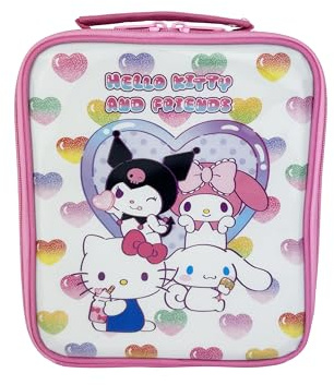 Blueprint Collections Hello Kitty Lunch Bag | Insulated Kawaii Lunch Box for Kids & Adults | Insulated Lunch Bag | Featuring Kuromi & Cinnamoroll | Sanrio Gifts