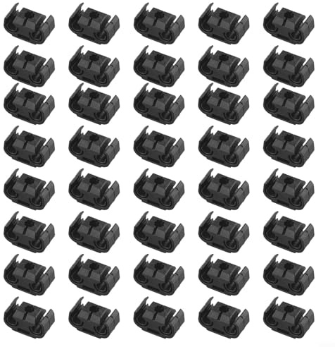 CashMuch Doppel-Bremsleitungs-Clip-Halter aus Kunststoff, 4,75 mm, für Audi A4/S4/A6/S6/A8/S8/RS4 und VW Golf/Scirocco, Schwarz, 40 Stück