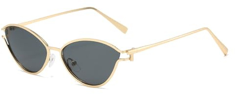 Xrbin Modische Cateye-Brille für Frauen mit Sehstärke, Sonnenbrille für Kurzsichtige, Metallrahmen