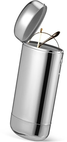 WRITWAA Brillenetui Metall 155X61X36mm Schlankes Hartschalenetui mit Sicherem Knopfverschluss Kompakt für Reisen und Damen Multifunktionaler Sonnenbrillenhalter