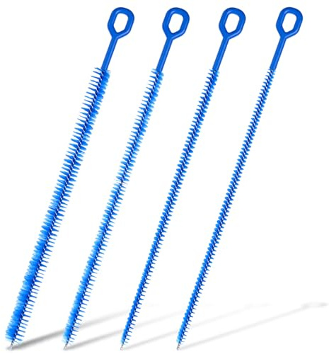 Thinp 12.6 Inch Straw Cleaner Brush Extra Long, 4-Pcs Straws Brush Extra Long with Nylon Bristles Reusable Straw Cleaning Brushes for Stanley Metal Glass Straws