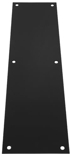 STAHAD Zócalo Protector de Puerta Metálico 100x400 Mm de Acero Inoxidable Negro, Placa de Empuje Resistente para Protección Puertas Interiores y Exteriores, Adecuado para Entradas