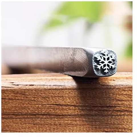 CYHTYM Schlagzahlen 3 mm individuelles Metall-Stanzset, 34 Muster, zur DIY-Herstellung von Armbändern, Halsketten, Leder und Holz(Pattern10)