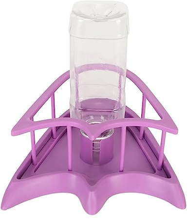 LjwZekyrnt Alimentador automático de Agua para Reptiles, Dispensador de Bebedero de Agua para Reptiles con Valla Morada Segura con Botella para Suministros para Reptiles Lagartos (L NO-13)