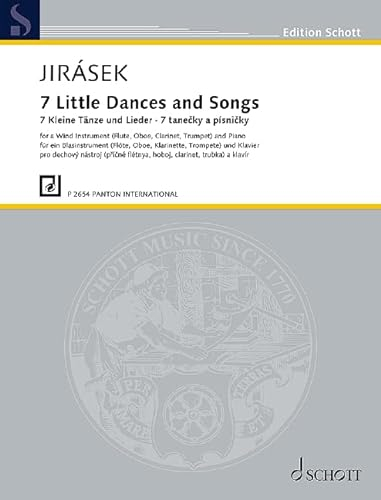 Kleine Tänze und Lieder: Flöte, Oboe, Klarinette und Klavier. Partitur und Stimmen. (Edition Schott)
