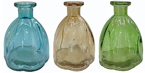 Bouteille en verre Lot de 3 Bouchon Bouteille Décoratif Verre Bouchon Verres Flacon Liqueur Décoration Pharmacie Pharmacien Vintage Verre