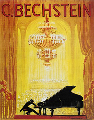 Klavier Poster Klavier Dekor Klavier Wand-Kunst Klavier Kunst Klavier Kunstdruck 1920er Jahre Werbung für Bechstein Berlin Poster Flügel Musik Poster Musik Kunstdrucke (42 x 59 (A2))