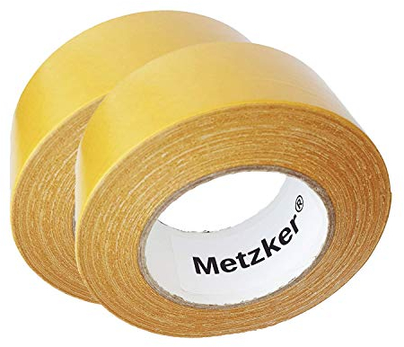 Kettelservice-Metzker Teppichklebeband I Verlegeband I Doppelseitiges Klebeband 2 Rollen mit je 25m I 50mm breit