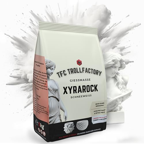 TFC Xyrarock Gießpulver 25 KG - Hochweiß & Detailgenau I Gips für Figuren, Modelle und Kunstobjekte - Perfekt für Silikonformen