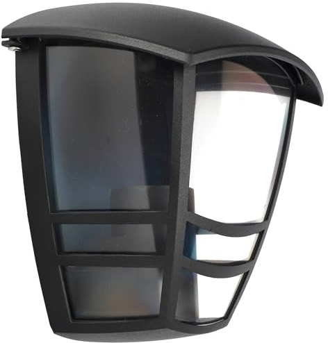 EDO Applique da Esterno IMMA UP Nero IP44 – Lampada da Parete con Attacco E27 – Illuminazione da Giardino per Facciata, Ingresso, Terrazza – Luce Rivolta Verso l’Alto